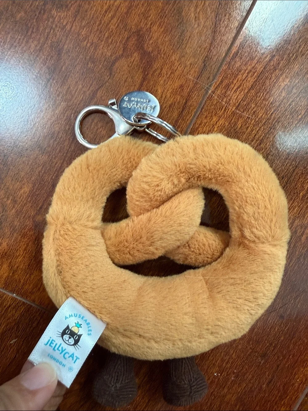 Jellycat Authentic Pretzel Keychain